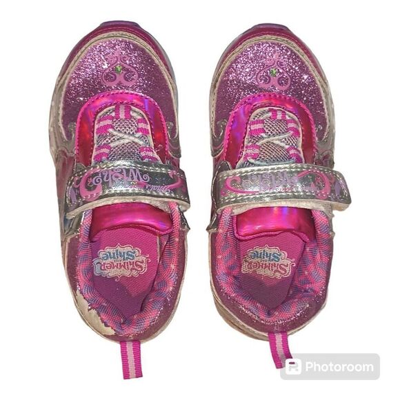 Shimmer and Shine Pink Sparkly Light Up Shoes size 10 - Picture 4 of 6